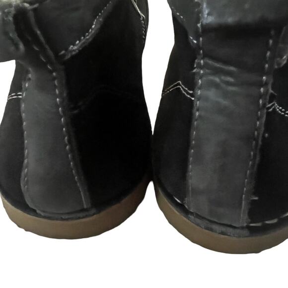 Aldo Black Suede Grey Trim Lace Up Chukka Boots 9 Classic Office - Picture 5 of 7